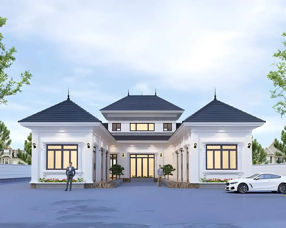 Mẫu nhà chữ U cấp 4 cần diện tích tối thiểu từ 120m2