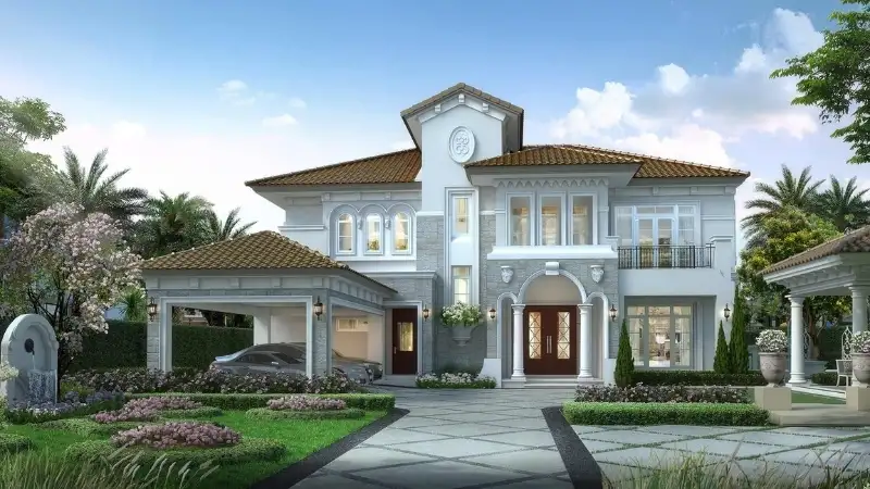 Thời gian thi công biệt thự lâu đài 2 tầng thường kéo dài từ 10 - 18 tháng