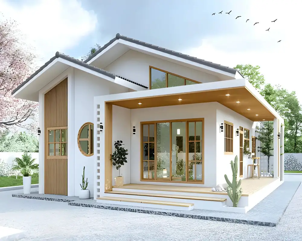 Thiết kế nhà đẹp cấp 4 với không gian mở, nội thất tinh giản