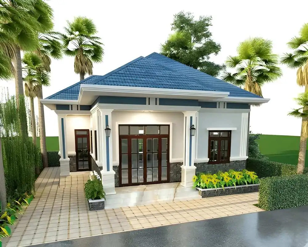 Thiết kế nhà cấp 4 mái Thái đơn giản, chi phí thấp