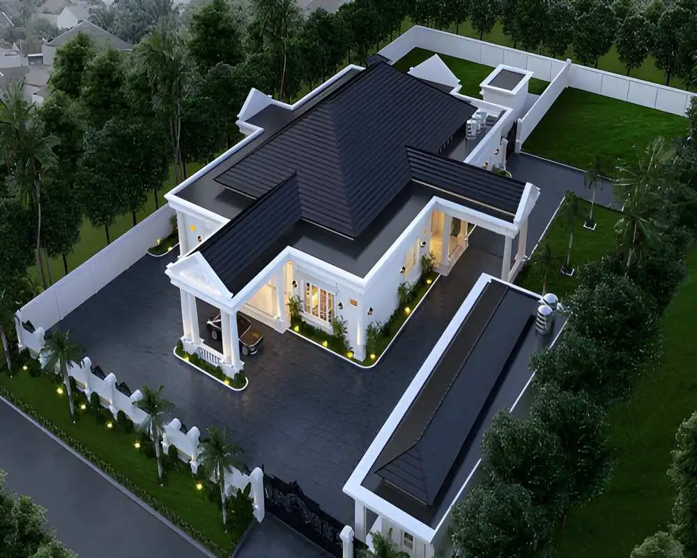Thiết kế nhà cấp 4 mái Thái đơn giản, chi phí thấp