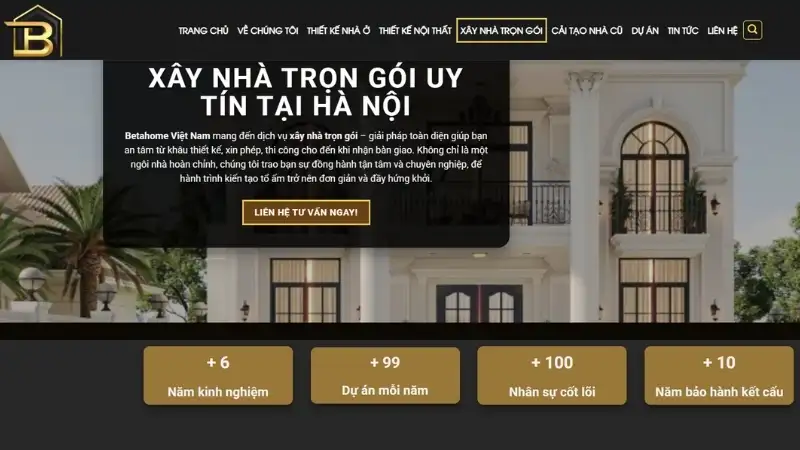 BETAHOME là đơn vị cung cấp dịch vụ xây nhà trọn gói hàng đầu tại Việt Nam
